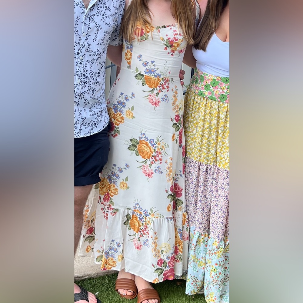 Reformation Nikita Midi Dress In Color 'Bouquet'